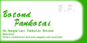 botond pankotai business card